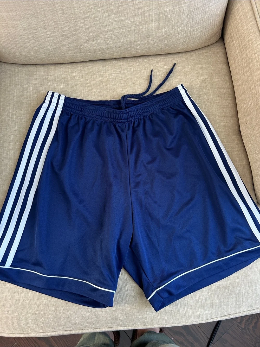 adidas Royal Blue Athletic Shorts with White Trim